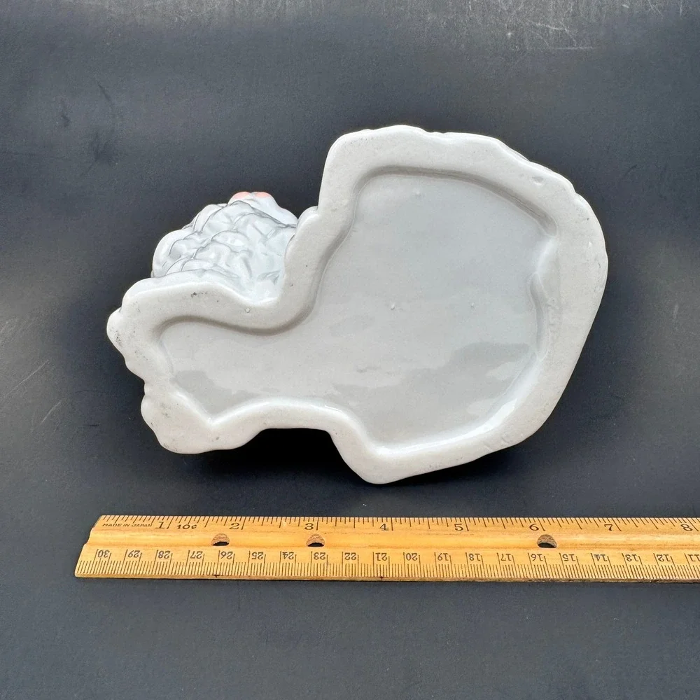 Vtg White Ceramic Long Haired Persian Cat Kitty‎ Planter Tabletop Glazed